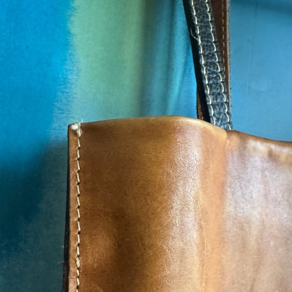 Patricia Nash Brown and Black Leather Tote - Picture 4 of 13